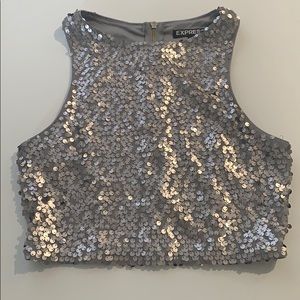 Sequin crop top